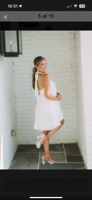 Satin Pleated Dress thumbnail 4