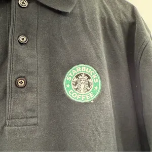 Starbucks‎ Coffee Master Polo Shirt Unisex Size Large Black Embroidered Work thumbnail 2