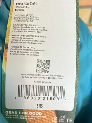 NWT Cotopaxi Women’s Verso Hike Tights Workout Leggings Poolside Blue Size XS thumbnail 11
