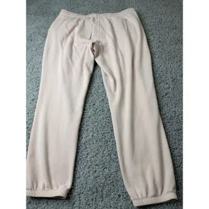 New York & Company Womens Blush Pink Fleece Jogger Sweatpants Size L Drawstring thumbnail 3