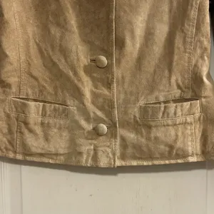 Jacqueline‎ Ferrar Suede Leather Jacket Tan Petite Small Button Front Pockets thumbnail 9
