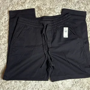 Gap Everyday Easy Pants, Drawstring Waist, Black, Size Small thumbnail 1