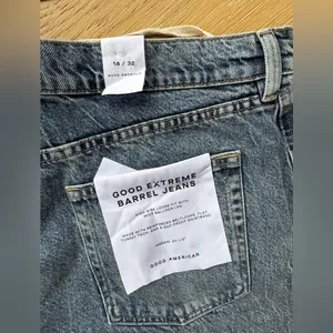 NEW Good American Extreme Barrel Jeans ~ SOLD OUT ~ Indigo ~ Size 14 / 32 thumbnail 10