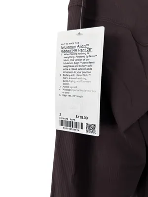 Lululemon Align™ High-Rise Ribbed Pant 28" Size 2 Espresso thumbnail 7