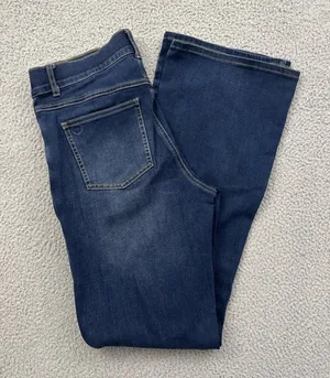 Betabrand Mid Rise Bootcut Jeans Pull On Stretch Retro Festival Women Large x 33 thumbnail 1