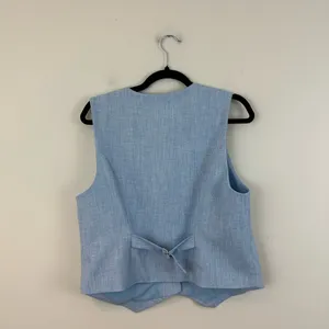 Abercrombie & Fitch Light Blue Mara Tailored Vest Button Front Size Large thumbnail 4