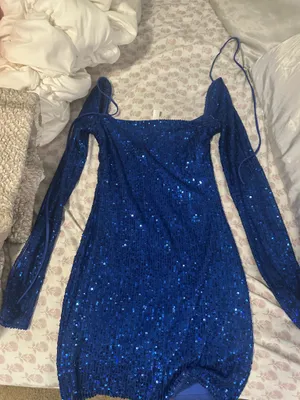 Royal Blue Lucy in the Sky Dress thumbnail 1