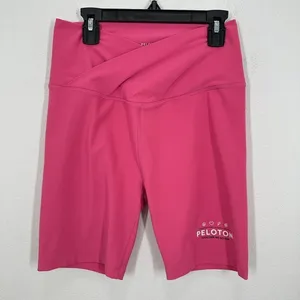 Peloton High Waisted Biker‎ Shorts Pink Size M Workout Athletic Spinning Cycling thumbnail 2