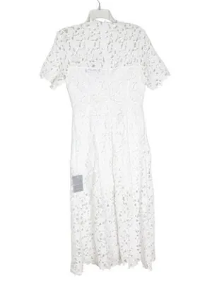 NWT Endless Rose Lace Short Sleeve Midi Dress White Size S thumbnail 6