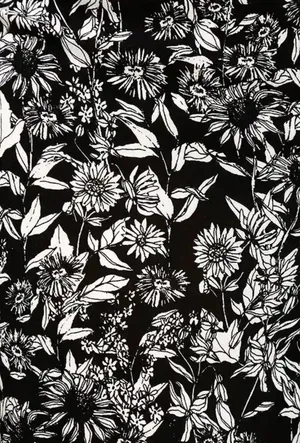 Lulus black & white floral wide leg pants sz M thumbnail 8