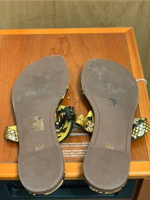 Tory Burch Brown Snake-Print Stamped Slip On Thong Sandals Size-6.5 Resort Glam thumbnail 7