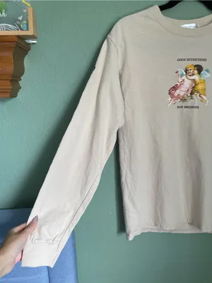 Petals and Peacocks Good Intentions Bad Decisions Long Sleeve T Shirt Tee Small thumbnail 5