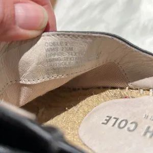 Kenneth Cole Gunmetal Grey Satin Espadrilles Wedge‎ Sandals Size 7.5M. B83 thumbnail 9