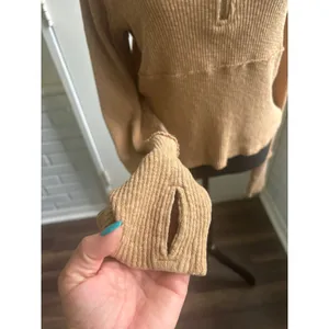We The‎ Free Free People Midnight 1/2 Zip Crop Top Large boho minimalist thumbnail 3
