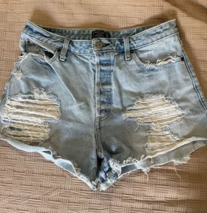 Abercrombie High-Rise Jean Shorts thumbnail 1