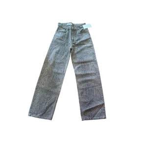Zara Womens Snake‎ Print High Rise Wide Leg Jeans Size 0 NWT thumbnail 5