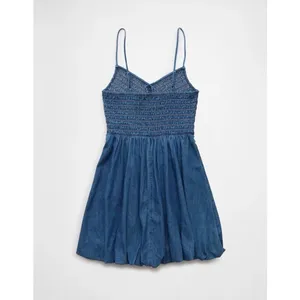 NWT American Eagle Denim Bubble Dress Strappy Mini Dress Country Western Small thumbnail 4