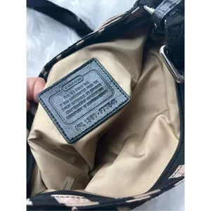 Coach Zebra print Black and Cream Crossbody Bag thumbnail 5