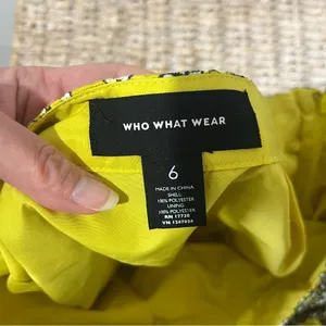 Who What Wear Maxi Skirt Women Size 6 Floral Pleated‎ Layered Yellow Black White thumbnail 8