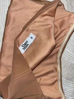 Tiger Mist Tan Corset Top Cropped Small thumbnail 6