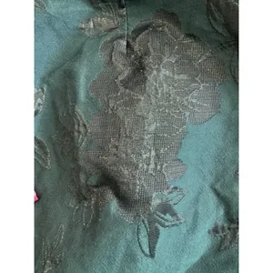 Altar'd State Skylar Emerald Green Floral Jacquard Puff Sleeve Mini Dress NWT M thumbnail 10