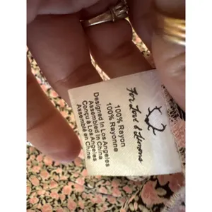 For Love & Lemons Hailey Pink Floral Print Maxi Dress Size‎ Small Slits thumbnail 8