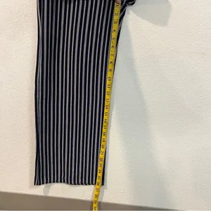 Monteau Crepe Blue &‎ White Striped Flutter Sleeve Jumpsuit Size S thumbnail 10