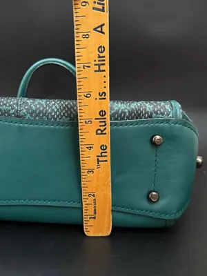 COACH 12086 Green Drifter Snakeskin Top Handle Crossbody Shoulder Bag thumbnail 11
