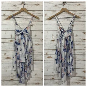 Free People Mirage Floral Printed Babydoll Minidress - White Multi - XS thumbnail 12