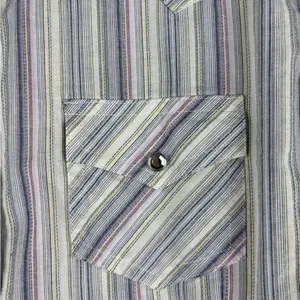 Ariat‎ Pro Series Women's XL Striped Button Up Western Shirt Bedazzled Snaps thumbnail 4