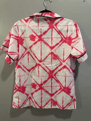 Katie Kime Strata Print Polo Top and Pants Pajamas Set thumbnail 4