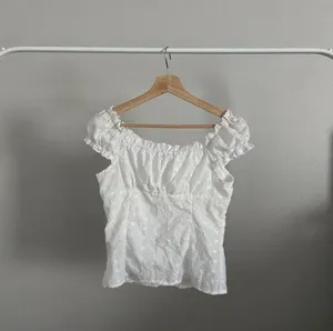 white eyelet corset style top thumbnail 2