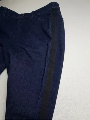Lauren Ralph Lauren Regal Skinny Jeans Womens 10 Dark Wash Tuxedo Stripe thumbnail 5