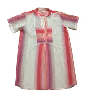 Lemlem‎ pink striped tunic swim cover sz large thumbnail 1