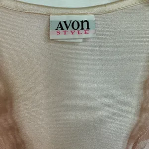 Vintage Avon Style Pink Satin Nylon Open Lace Trim Robe Midi Length Small Medium thumbnail 8