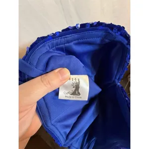 Unbranded Dress Womens Size 14 Royal Blue Sequin Corset Back Mini thumbnail 10