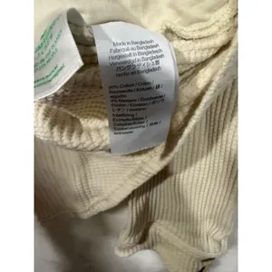 J.Crew Waffle Knit Shacket Women Medium Cream Ivory Button Front‎ Shirt Jacket M thumbnail 6