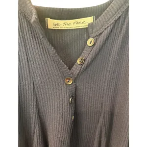 Free People $98 We The Free Winter Tunic Mini Dress Tunic V-Neck Navy M thumbnail 5