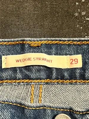 Womens 29"x25" Levi Strauss Big "E" Wedgie Straight Button Up Jeans thumbnail 13