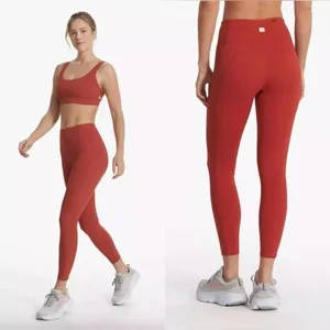 Vuori Stride Leggings XS Poppy Red‎ High Rise Athletic Yoga Workout Pants NWOT thumbnail 2