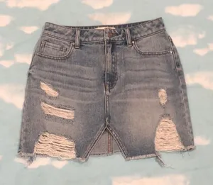 Pacsun blue denim skirt thumbnail 1