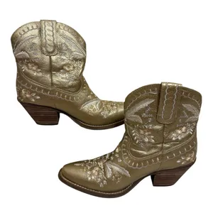 dingo | Primrose Metallic Gold Western ankle boots size 8 thumbnail 1