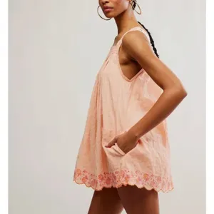 FREE PEOPLE new with tags Latecia Embroidered Mini / Spring Melon - small thumbnail 2