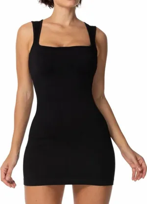 NEW Sunzel Square Neck Dress Ribbed Sleeveless Tank Mini Dress S thumbnail 1