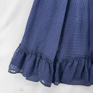 Tori Richard Silk Blend Maxi Dress 0 Navy Swiss Dot Tiered Boho Resort Romantic thumbnail 5