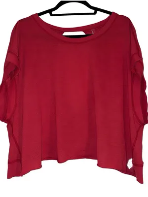 Free People Movement My Time Tee Cranberry Medium New Without Tags CURRENT thumbnail 4