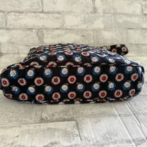 Vera Bradley Retired Night Owl Brown Black Quilted Cotton Hobo Shoulder Bag thumbnail 5