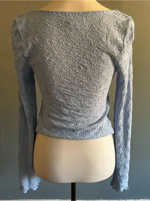 Kimchi Blue Blue Long Sleeve Top | Size: L thumbnail 4