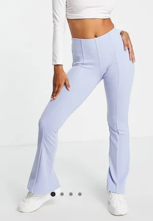 lavender blue flare pants thumbnail 1