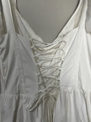 HOUSE OF CB HATTIE White Pin Tuck Cotton Midi Sundress Size XL thumbnail 7